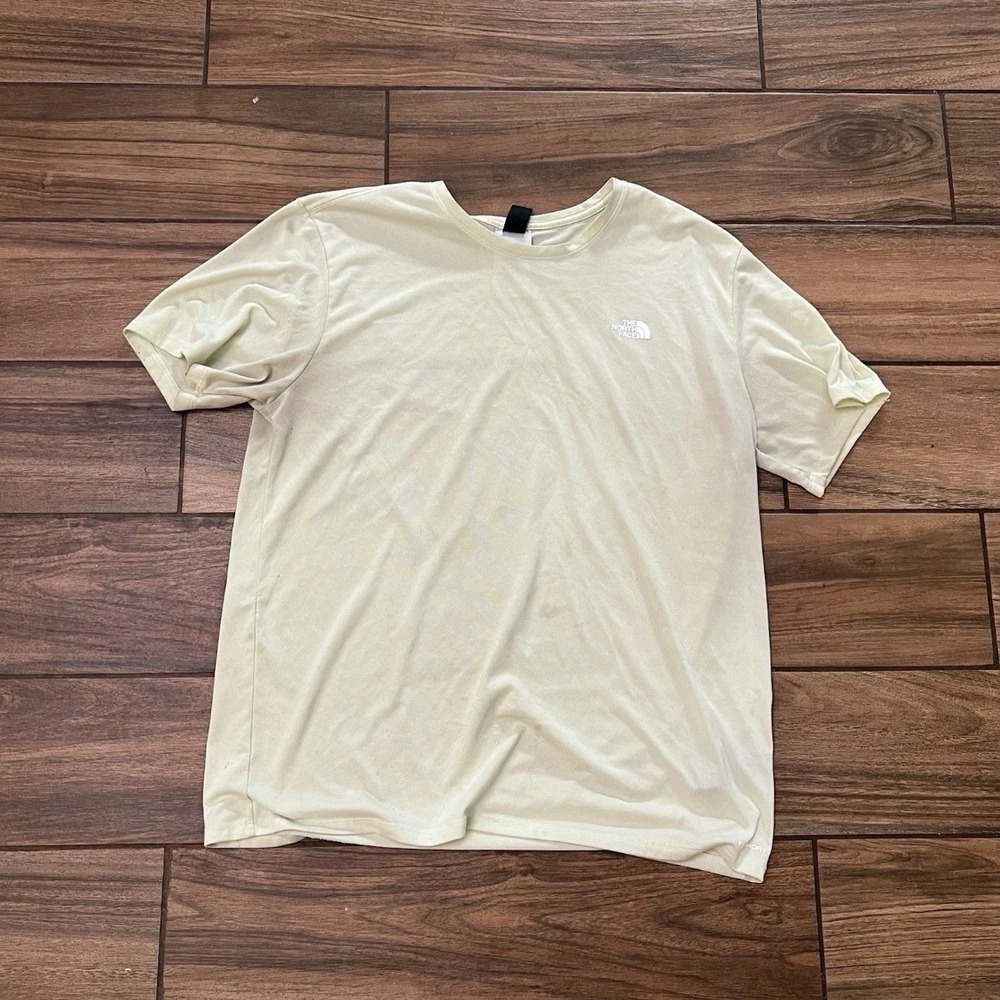 The North Face Circular Design Performance T Shirt Men's L Cream Short Sleeve